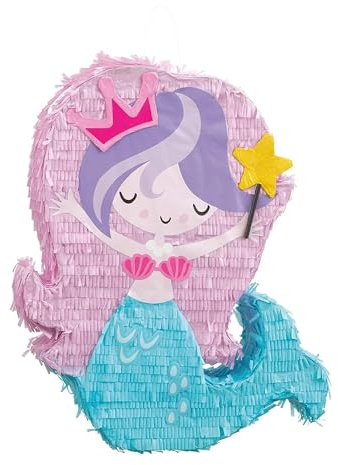 Bezaubernde Meerjungfrauen-Piñata (38 x 51 cm) – perfekt für Partys und Feiern – 1 Stück