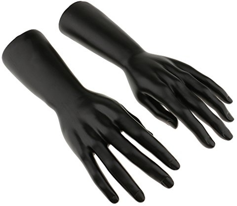 Baoblaze Dekohand, Schmuckhand, Schmuckhalter, Schaufensterpuppe Hände 1 Paar, Schwarz