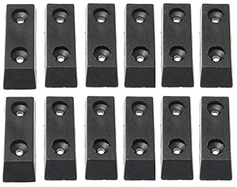Pies de Goma Parachoques RLECS 12 unids Negro Rectangular Patas de Goma Parachoques gabinetes Muebles pies Patas Almohadillas