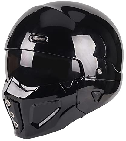 Woljay Casque Visage Ouvert Casque intégral du Visage Casques modulaires Moto pour Unisex-Adulte Rue vélo croiseur Trottinette Approuvé par Le Dot/ECE