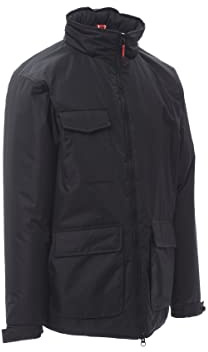 NSTF Taglie Forti Uomo Giaccone Parka Giubbotto Invernale Imbottito Fino 7XL (5XL, NERO)