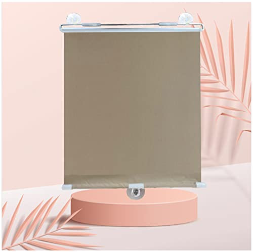 Xrdbfd Verdunkelungsrollos, Sonnenschutzrollos Ohne Bohren, Verdunkelungsvorhänge, Fenster Rollo Dachfenster, Seitenzugrollo, Temporäre Jalousien Mit Saugnäpfen,Gold-45x125cm(17.7 * 49.2in)