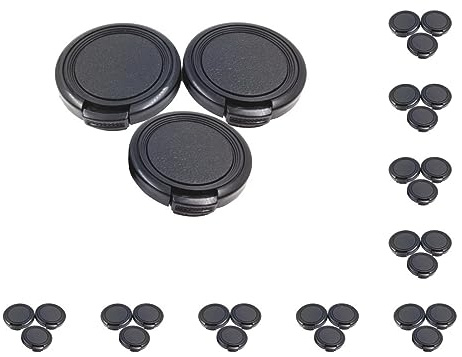 10 set of 3Pieces Universal Snap-on Front Lens Cap for Mini DV Camcorder Black 34mm