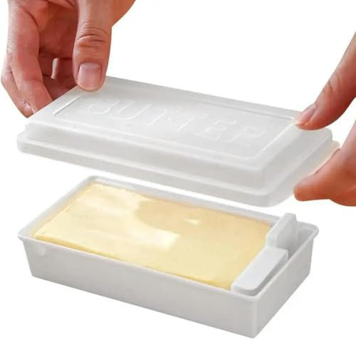 OPica Beurrier avec Couvercle en Acier Inoxydable, beurrier avec Couvercle, Assiette en Bambou, Accessoires pour la Maison, pour la Cuisine et la Salle à Manger