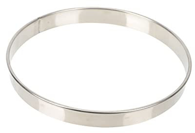 Garneck Pizza Saucing Ring Set 11-inch Stainless Steel Pizza Ring for Baking Pastry Tool Precision Measurements for Home Chefs