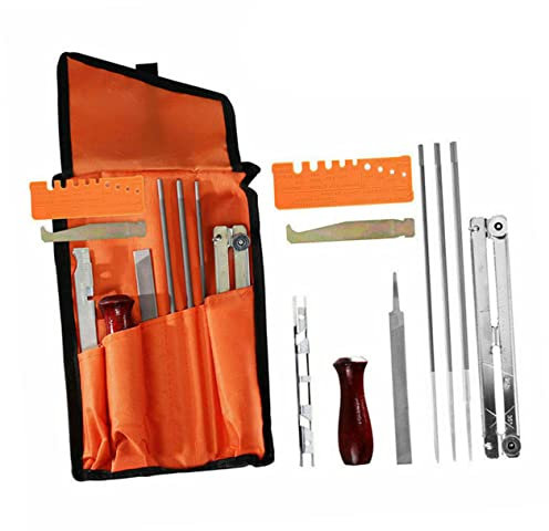 VANZACK 10pezzi Affilatura Catena Motosega Di Affilatura Per Motoseghe Kit Di Accessori Durevoli Affila Motosega Catena