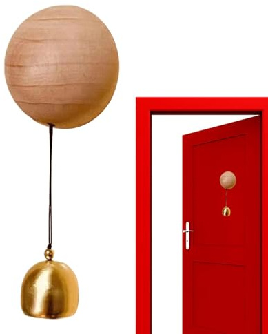 Xeihuul Shop Keepers Cloche pour Ouverture de Porte,Cloche pour Ouverture de Porte,Sonnette de Porte magnétique | Sonnette magnétique en Laiton, Carillon de Porte, Ornement de Maison pour entrée,