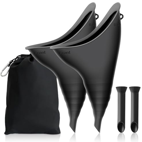 ZephyrCraft Lot de 2 urinoirs féminins réutilisables en silicone pour femme pour le camping, les voyages, les activités de plein air