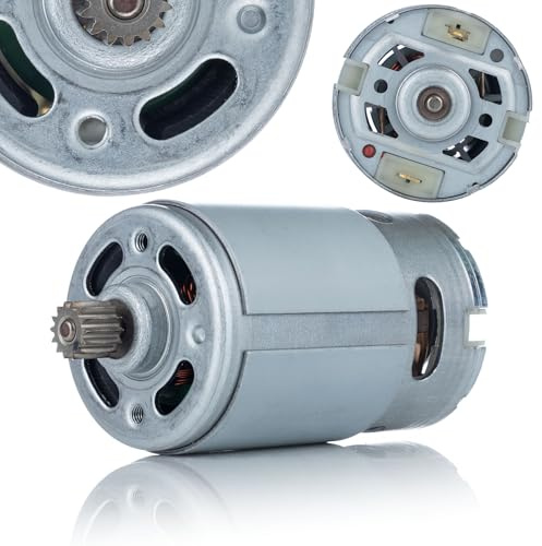 Rosfix Motore Elettrico RD21-A 21V – 28000 giri/min, 75x37 mm, Ingranaggio 14 Denti Ø8,2 mm | Acciaio Inox e Rame | per Motosega a Batteria | Ricambio per Utensili Elettrici