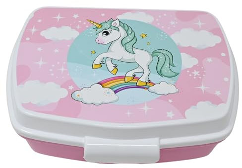 damaloo Boîte à déjeuner licorne pour fille - Avec grand compartiment, sans BPA - Pour l'école et la maternelle - Pour les snacks, les sandwiches, le goûter pour enfants