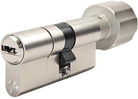 Knaufzylinder für ABUS Bravus.2500 MX Magnet-Technologie mit Sicherungskarte und 3 Sicherheitsschlüssel, modulare Bauweise MX Bohr/Zieh- u. Abreißschutz mit Gefahrenfunktion (K=Knaufseite) (30/30K)