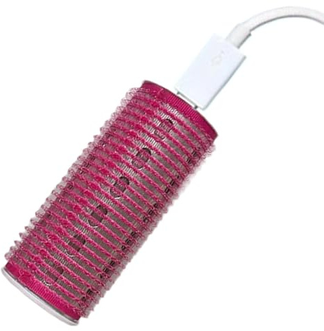 Portable USB Hair Roller, Single Heated Hair Rollers | Small Simple Electric Heating for Styling - USB Instant Heat Ceramic Hot Curlers for Women Adults and Friends