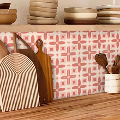20 Stück Marokkanische Fliesenaufkleber 15x15 cm Vintage Selbstklebende Fliesen Aufkleber für Bad und Küche, Abziehen und Aufkleben DIY-Spritzschutz für die Küche,Aufklebender Vinyl-Wanddekor