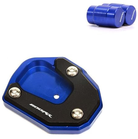MNEUEQ Dauerhaft haltbar Motorradständer Fußvergrößerer Seitenständerverlängerung Mit Logo Für CBR600RR CBR 600RR 2007-2022(Blue A)