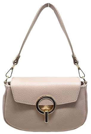 Chicca Borse Borsa Clutch Borsetta Elegante con Tracolla da Donna in Pelle