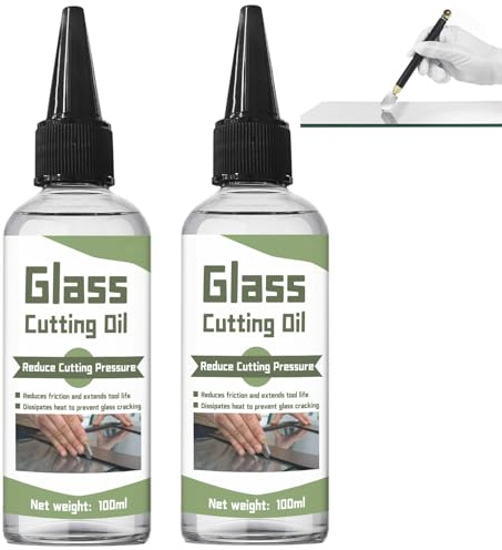 Aceite de corte de vidrio de 200 ml, apto para todas las herramientas de corte de vidrio, azulejos y espejos