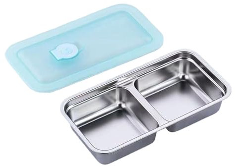 De Acero Inoxidable s Reutilizables Con Tapa Y Doble Compartimento