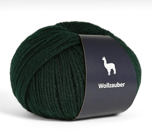 Alpaka Wolle - 50 g Hochwertige Wolle zum Stricken & Häckeln-Weich & Langlebig Ideal für Socken, Schals, Pullovers & mehr- Angenehm auf der Haut Perfect für Kreative Handarbeiten. (Dark green 27)