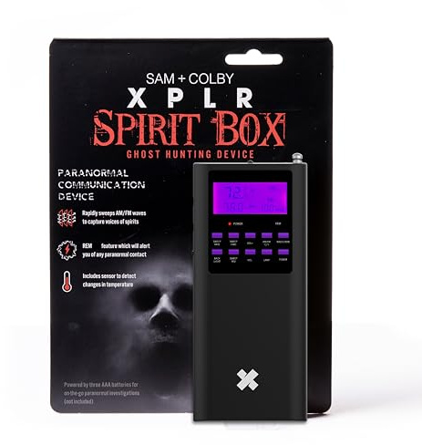 Sam and Colby XPLR Spirit Box | Equipo de detección paranormal; supervivencia embrujada; escáner cazador fantasmas; detector EMF y EVP; herramienta completa para comunicación espiritual