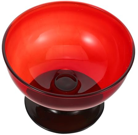 Hemobllo Tazón de Vidrio para Postre con Bol Decorativo para Ensalada y Helado Resistente al Calor y Apto para Lavavajillas para Servir Fiestas y Reuniones Familiares