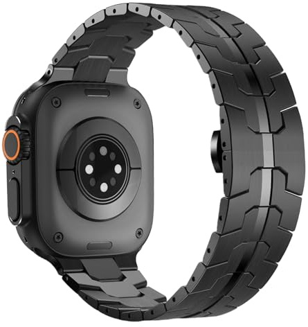 Metallarmband för Apple Watch Ultra 3/2/1 49 mm, ersättningsband i rostfritt stål för Apple Watch-armband 49 mm, 46 mm, 45 mm, 42 mm (serie 3 2 1), serie 11/10/9/8/7/6/5/4/3/2/1/SE, 49mm, 46mm, 45mm