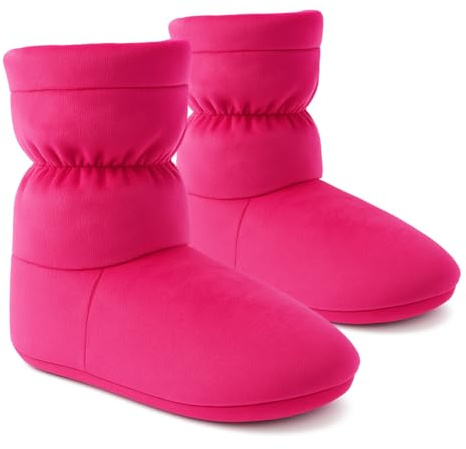 Knuffis Uppvärmbara tofflor damer fotvärmare mikrovågsugnstofflor herrtofflor, rosa, 37/41 EU