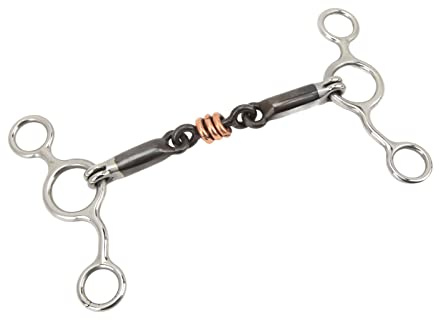 TARSHYRY Anneau de Bâillon pour Cheval, 145mm, en Acier Inoxydable, en Laiton, Durable, Facile à Contrôler, pour équipement D'entraînement de Chevaux