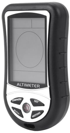 Altimetro tascabile – bussola manuale 8 in 1, barometro digitale, indicatore di temperatura, misuratore esterno portatile, display retroilluminato, escursionismo, alpinismo, avventura, previsioni