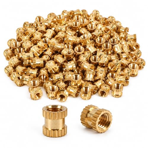 100 PCS Insertos Roscados M4 De Latón, tuerca embutir m4,kit herramientas impresora 3d,Para Impresión 3D Y Piezas De Plástico, Roscas De Fusión Para Unión Estable