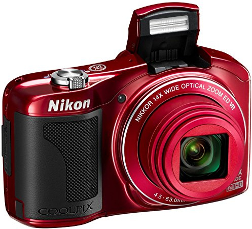 Nikon Coolpix L610 Kompaktkamera (16 Megapixel, 14-fach opt. Zoom, 7,6 cm (3 Zoll) Display) rot