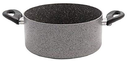 Ballarini Cortina Granitium Casseruola 2 Maniglie, Alluminio, Grigio, 24 cm