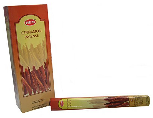 Räucherstäbchen Zimt (6 Packungen = 120 Sticks) mit Stick Halter von Sterling effectz