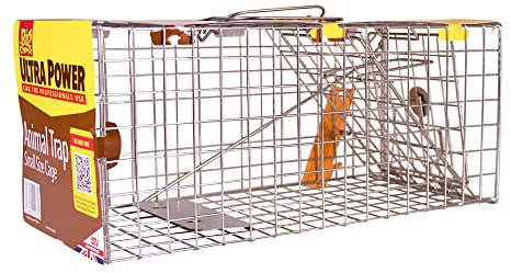 The Big Cheese Live Animal Trap - Spring Loaded Cage Door - Small Humane Pest Trap for Rats, Squirrels and Small Animals - Relocate Life Wildlife with Catch and Release No-Kill Cage