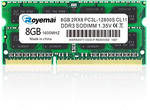 DUOMEIQI 8GB DDR3L 1600MHz PC3-12800 Unbuffered Non-ECC 1.35V CL11 2Rx8 Dual Rank 204 Pin SODIMM Portatil Memoria Principal Module Upgrade