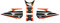 BIKE-label Tankpad laterale 3d set Adesivi per serbatoio moto Compatibile per KTM 1290 Super Duke R - dall'anno di costruzione 2020 850002-VA