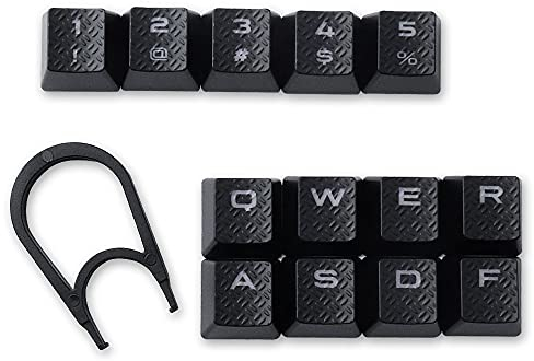 HUYUN Cherry MX Key Switch FPS & MOBA - Teclas para juegos retroiluminadas de repuesto para teclados Corsair Gaming (13 teclas, negro)