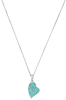 Amor Halskette aus 925 Sterling Silber für Damen, Halsschmuck, teilw. mit Schmuckstein, Silber 925 rhodiniert, Geschenk für Frau und Freundin, Kommt in Schmuckbox