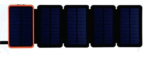 Panneaux Solaires Panneau Solaire Pliant 12W 10W Batterie 30000Mah Cellules Solaires Téléphones Universels Power Bank Chargeur Extérieur Externe (6 Panneaux Solaires (12W)) (5 pann