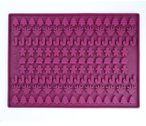 Collory Medium Weihnachten (ca. 2,5 cm) Silikon Leckerli Backmatte, Hundekekse DIY, Schokoladenform, Bonbonform, Christmas, antihaftend und lebensmittelecht (BPA-Frei)
