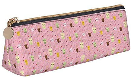 Federmäppchen, Fröhlicher Bubble Tea Stifte-Organizer Mit Reißverschluss Make-Up Tasche Strapazierfähig Pencil Case Für Jungen Erwachsene Büro