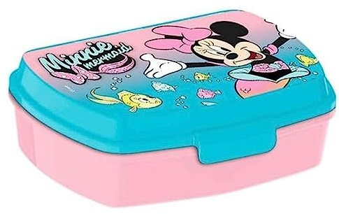 Minnie Mouse - Lonchera para niños, contenedor de almuerzo seguro para alimentos de 18 cm para la escuela, sin BPA, microondas sin tapa, apto para lavavajillas para niñas de más de 3 años