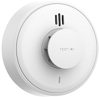 Heat Alarm,10-Years Sealed Battery,Heat Detector for Kitchen, Heat Alarm for Kitchen Can Mute Remotely,Big Mute/Test Button Heat Detector for Kitchen, Conforms to BS 5446 (Standalone Heat Alarm)