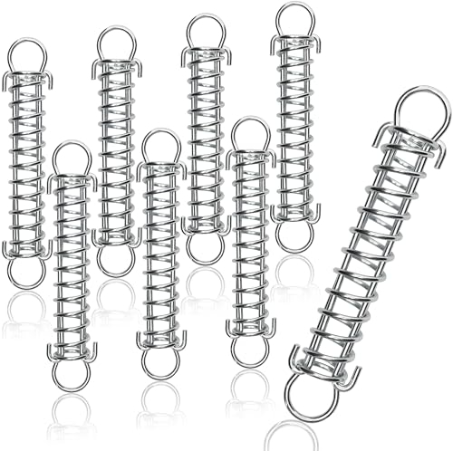 Belle Vous 8 Pezzi Molle Acciaio Inox di Estensione - Molle a Doppio Gancio, Lunghezza Libera 170 mm, Diametro Filo 3 mm - Molla Compressione/Trazione di Montaggio con Struttura in Acciaio