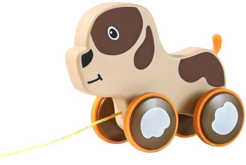 Jouet à Tirer, Jouet à Pousser et à Tirer, développement, préhension, Jouets à Tirer Montessori pour Tout-Petits, pour Anniversaire, éducation précoce, Chien