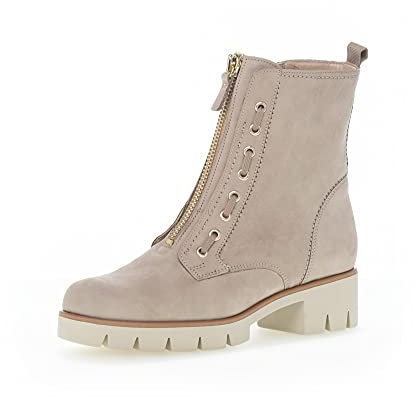 Gabor Damen Biker Boots, Frauen Stiefeletten,Kurzstiefel,uebergangsschuhe,uebergangsstiefel,Winterstiefeletten,warm,leinen (dust),39 EU / 6 UK
