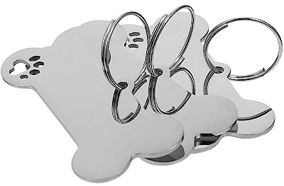 BESPORTBLE Edelstahl Hundemarke Hundemarken Knochenform Namensschild Haustier Id Tag für Katzen und Welpen Langlebig Sicher Haustieranhänger für Halsbänder 40 X 20mm