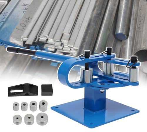 pealiritansemen Piegatubi Manuale, Piegatubi Professionale per Barre di Metallo, Design del Corpo Compatto, Maniglia Retrattile, Adatta per Produzione di Macchinari, Decorazione della Casa