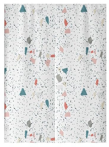 Küchenvorhänge Blau Schwarz Orange Scheibengardinen Polyester Vorhänge Kurz Waschbar Raumteiler Vorhang Türvorhang Langlebig Küchenvorhang Kurze Gardinen Verdickung Tür Vorhang 80x200cm