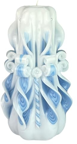 Candela di Design Fatta a Mano, Candela Decorativa Inodore Ø8 x h18 cm, Candela Cilindrica a Combustione Lunga 66 ore, Stoppini in Cotone Senza Fumo, Decorazione Domestica Ideale e Regalo Versatile