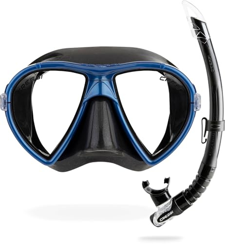 Cressi Ocean + Tuba Gamma våtdräkt, för dykning och apné unisex-vuxen, svart/blå, unik
